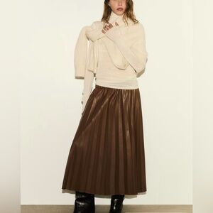 H&M Brown A-Line Skirt
